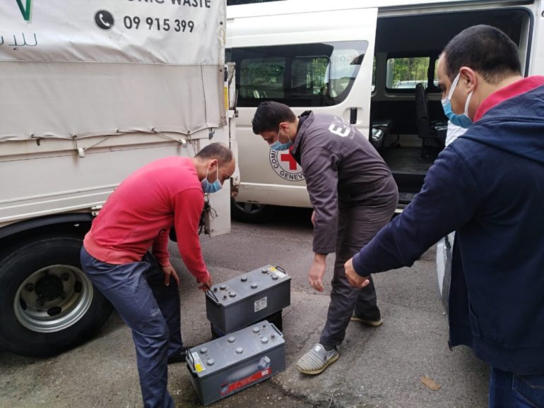 Collection of E-waste from the International Committee of the Red Cross Center in Beirut