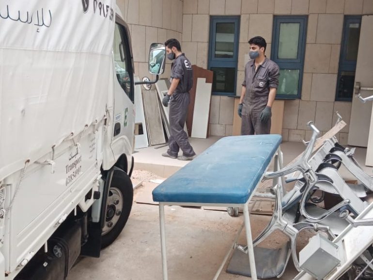 Ecoserv collecting e-waste from St George Hospital after Beirut Blast